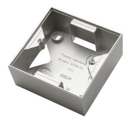 Boîte d'encastrement simple pour série SONATA, argent mat Ospel Sonata PNP-1R/38