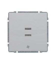 KOS | Kos 66 | Blanc | Interrupteur intermédiaire rétro-éclairage avec touche, 16AX, 620417