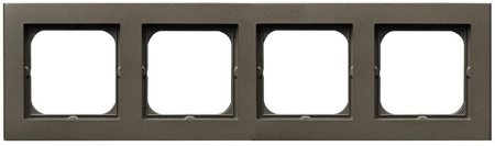 Plaque de finition quadruple, chocolat métallique Ospel Sonata R-4R/40