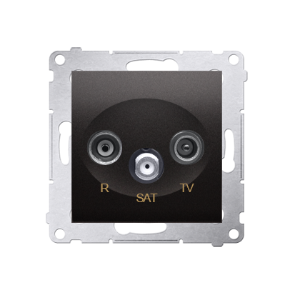Simon 54 Premium Anthracite Prise d'antenne R-TV-SAT, finale / terminale (modulaire) , DASK.01/48